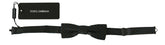 Dolce & Gabbana Men Gray Pattern Silk Adjustable Neck Papillon Bow Tie -  Neckties, Men -  Dolce & Gabbana.